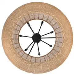 Hinkley Luca Large Pendant | Camel Rattan