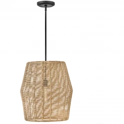Hinkley Luca Small Pendant | Camel Rattan