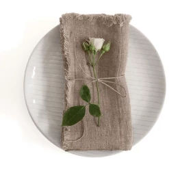 Linen Tales Linen Napkins | Natural Fringe (Set Of 2)