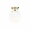 HVL - Mitzi Lighting Stella Semi Flush Mount | Aged Gold Brass