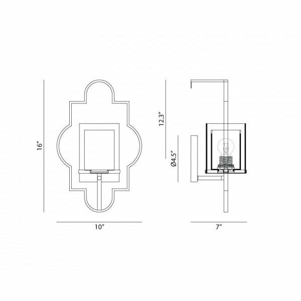 Matteo Lighting Wall Sconces Scepter Wall Sconce | Silver