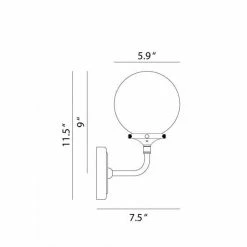 Matteo Lighting Particles 1-Light Wall Sconce | Chrome/Clear