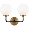 Matteo Lighting Particles 2-Light Wall Sconce | Aged Gold