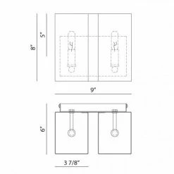 Matteo Lighting Mattone Wall Sconce | Rusty Silver