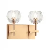 Matteo Lighting Rosa 2-Light Wall Sconce | Aged Gold Brass