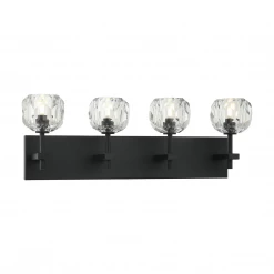 Matteo Lighting Rosa 4-Light Vanity | Matte Black