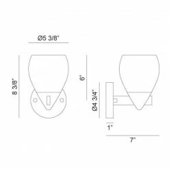 Matteo Lighting Reya Wall Sconce (Small) | Black Wall Sconces