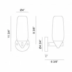 Matteo Lighting Reya Wall Sconce (Large) | Black Wall Sconces