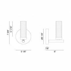 Matteo Lighting Luminoso 1-Light Wall Sconce Wall Sconces