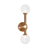 Matteo Lighting Wall Sconces Stellar 2-Light 18" Wall Sconce | Aged Gold/Clear