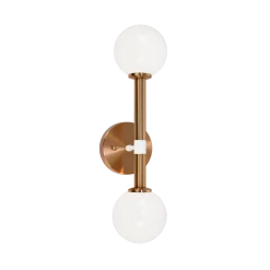 Matteo Lighting Stellar 2-Light 18" Wall Sconce | Aged Gold/Opal