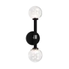Matteo Lighting Stellar 2-Light 18" Wall Sconce | Black/Clear Wall Sconces