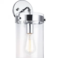 Matteo Lighting Zale 1-Light Wall Sconce | Chrome Wall Sconces