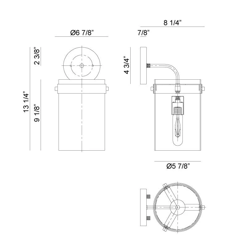 Matteo Lighting Wall Sconces Zale 1-Light Wall Sconce | Black