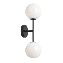 Matteo Lighting Novo 2-Light Wall Sconce | Black/Opal