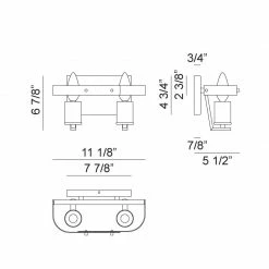 Matteo Lighting Crandle 2-Light Wall Sconce