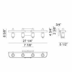 Matteo Lighting Crandle 4-Light Vanity