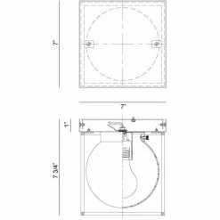 Matteo Lighting Squircle 1-Light Flush Mount | Black