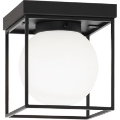 Matteo Lighting Squircle 1-Light Flush Mount | Black