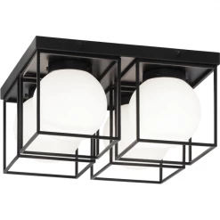 Matteo Lighting Squircle 4-Light Flush Mount | Black