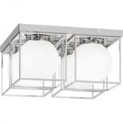 Matteo Lighting Squircle 4-Light Flush Mount | Chrome