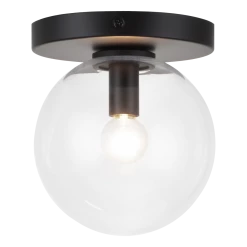 Matteo Lighting Cosmo Flush Mount (Small) | Black/Clear