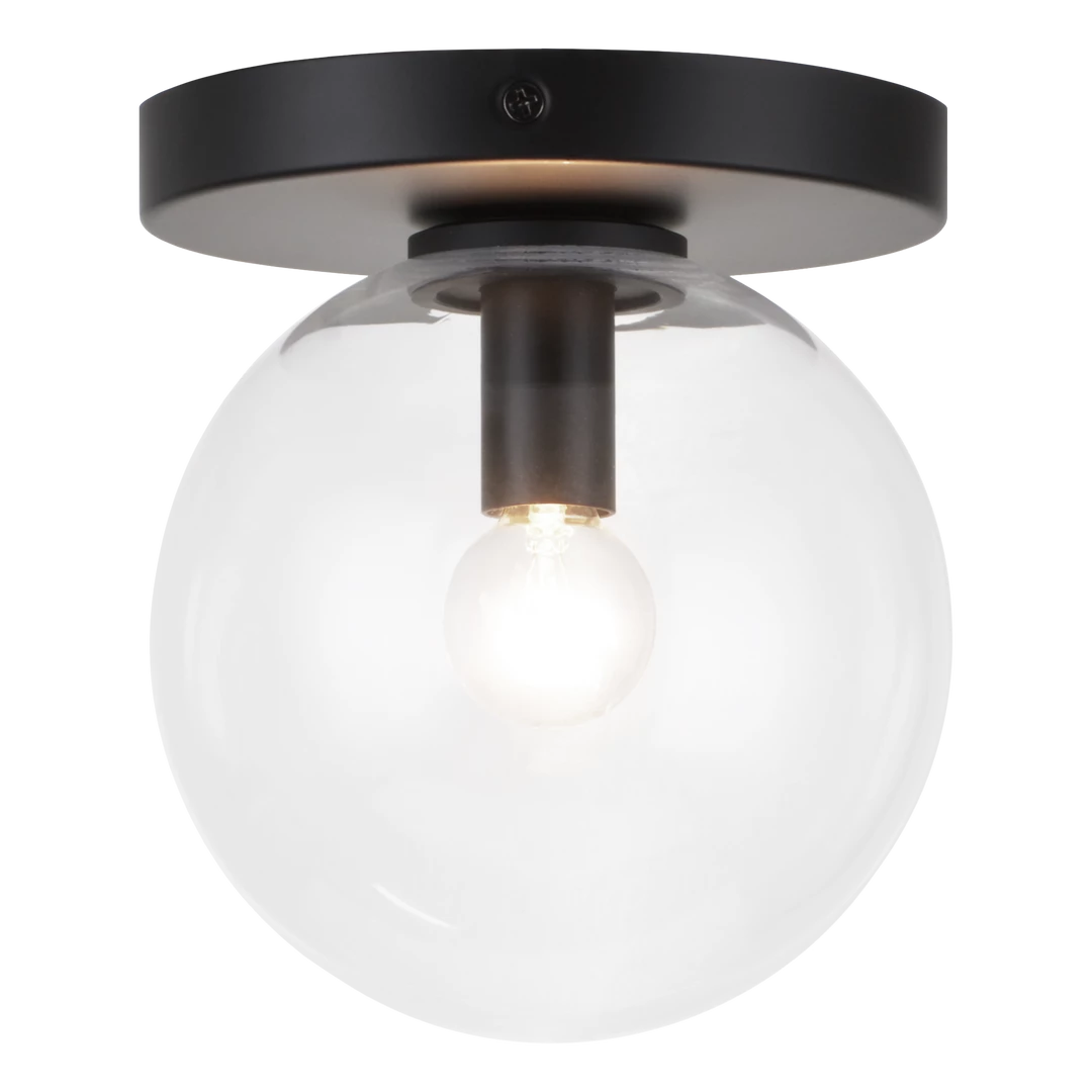 Matteo Lighting Cosmo Flush Mount (Small) | Black/Clear