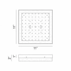 Matteo Lighting Kabu 11" Flush Mount | Chrome