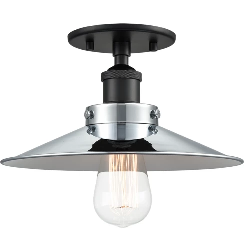 Matteo Lighting Bulstrode's 10.25" Flush Mount | Black/Chrome