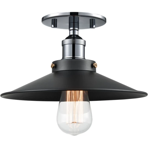 Matteo Lighting Flush Mounts Bulstrode's 10.25" Flush Mount | Chrome/Black