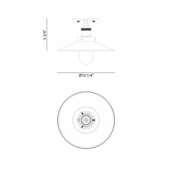 Matteo Lighting Bulstrode's 10.25" Flush Mount | Black/Chrome