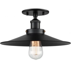 Matteo Lighting Bulstrode's 11.75" Flush Mount | Black/Black