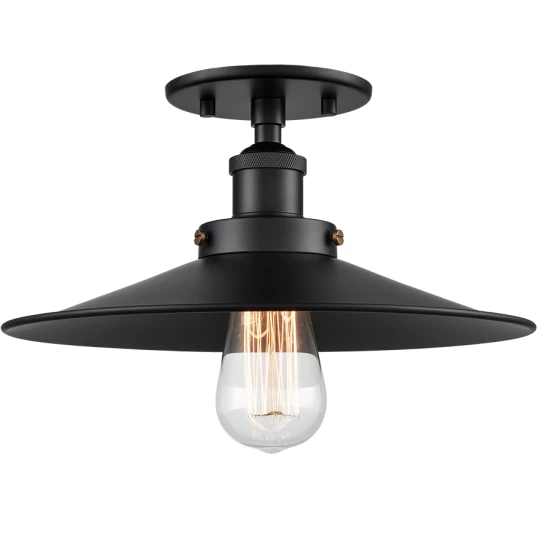 Matteo Lighting Bulstrode's 11.75" Flush Mount | Black/Black