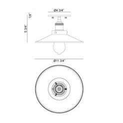 Matteo Lighting Bulstrode's 11.75" Flush Mount | Gold/Black Flush Mounts