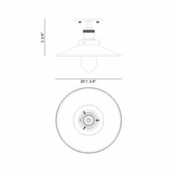 Matteo Lighting Bulstrode's 11.75" Flush Mount | Black/Chrome