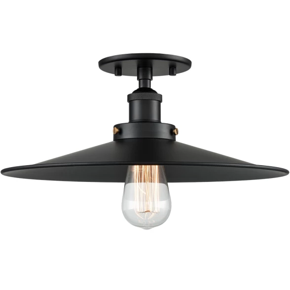 Matteo Lighting Flush Mounts Bulstrode's 14" Flush Mount | Black/Black