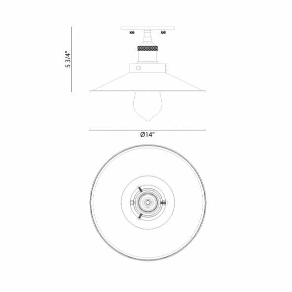 Matteo Lighting Flush Mounts Bulstrode's 14" Flush Mount | Black/Chrome