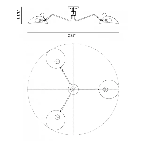 Matteo Lighting Droid Flush Mount | White