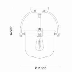 Matteo Lighting Ceramiche Flush Mount | Black