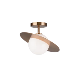 Matteo Lighting Saturn Flush Mount (Small) | Aged Gold Brass