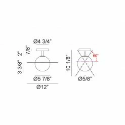 Matteo Lighting Saturn Flush Mount (Small) | Black