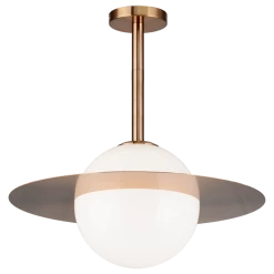 Matteo Lighting Saturn Flush Mount (Large) | Aged Gold Brass