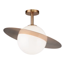 Matteo Lighting Saturn Flush Mount (Large) | Aged Gold Brass