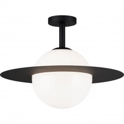 Matteo Lighting Saturn Flush Mount (Large) | Black