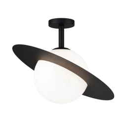 Matteo Lighting Saturn Flush Mount (Large) | Black