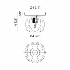 Matteo Lighting Rosa Flush Mount | Matte Black