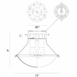 Matteo Lighting Notting 2-Light Flush Mount | Nickel