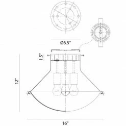 Matteo Lighting Notting 3-Light Flush Mount | Aged Gold