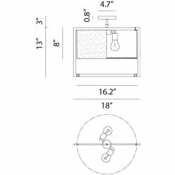 Matteo Lighting Nagashi Flush Mount (Small) | Dark Grey Flush Mounts
