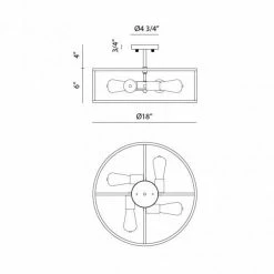 Matteo Lighting Candid 4-Light RND Semi-Flush Mount Flush Mounts